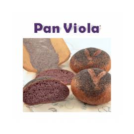 pan viola - per pane al riso integrale nero e  papavero blu